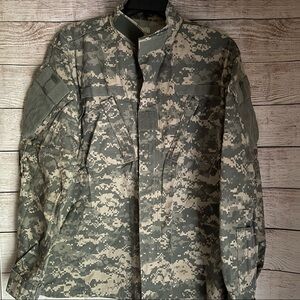 US army digital camo combat uniform jacket coat large long